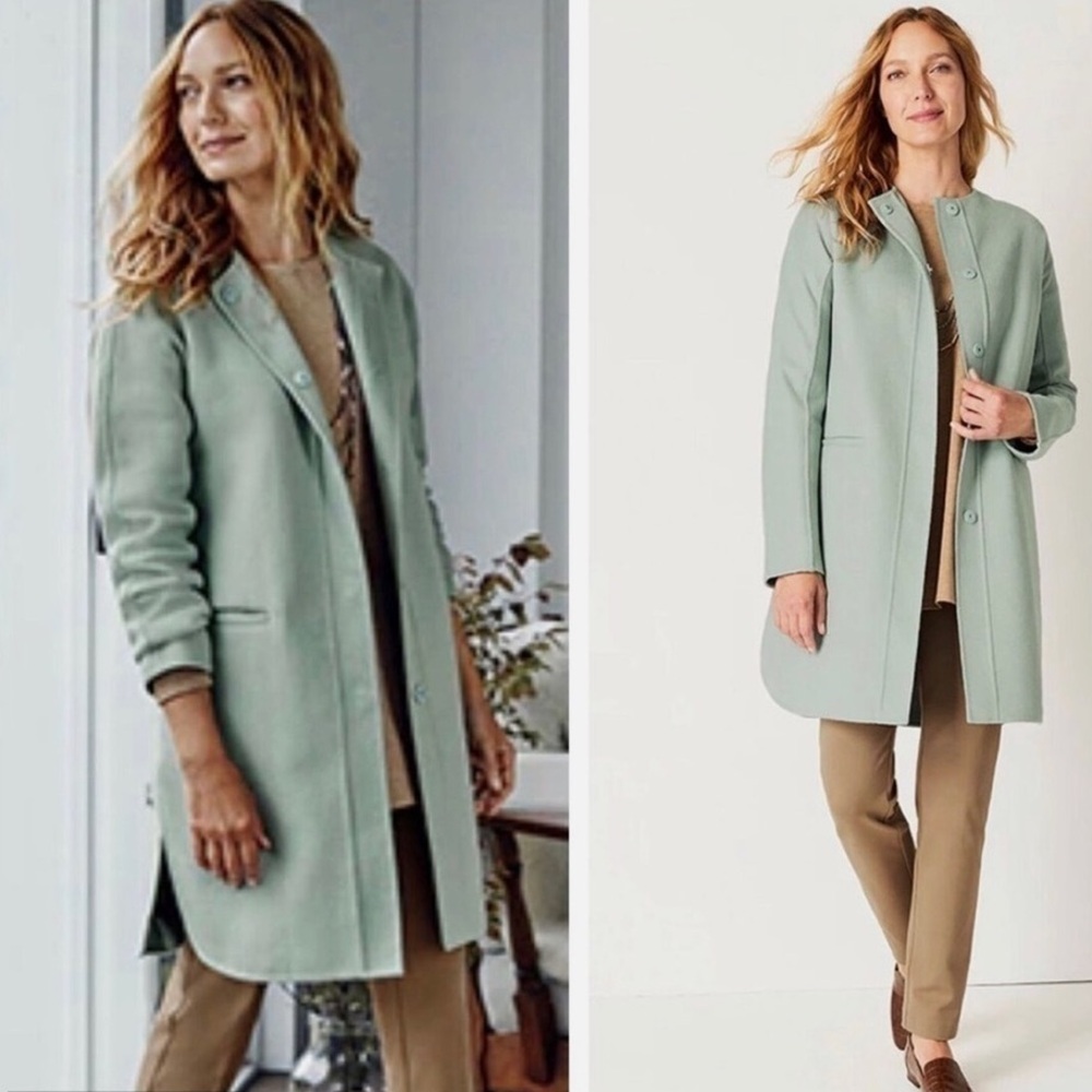 J.Jill Double Faced Snap Front Coat